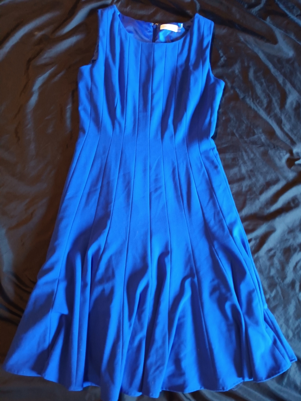 Calvin Klein Sleeveless Royal Blue Flared Dress